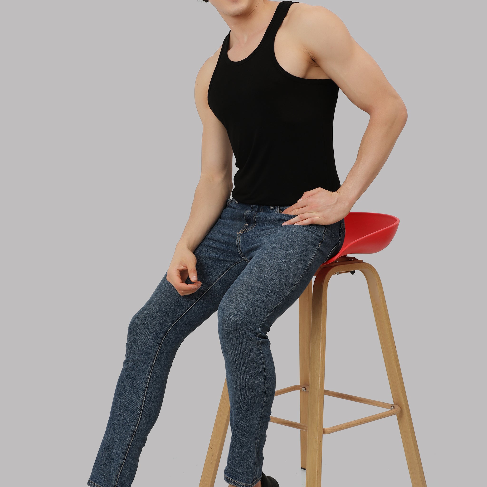 Silken Bamboo Vest - Natural Black