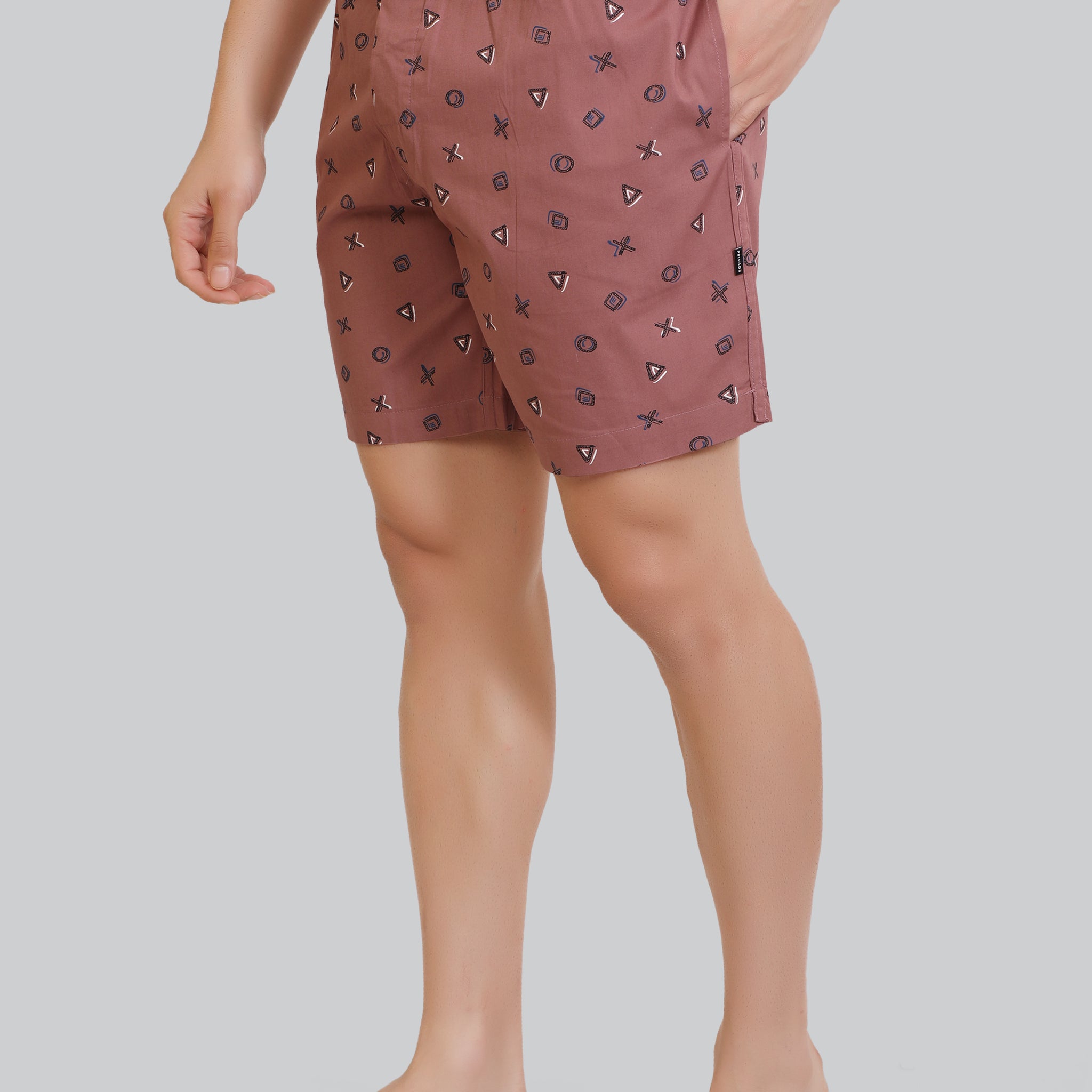 Aero Premium Cotton Men Boxer Shorts-Pink Grape