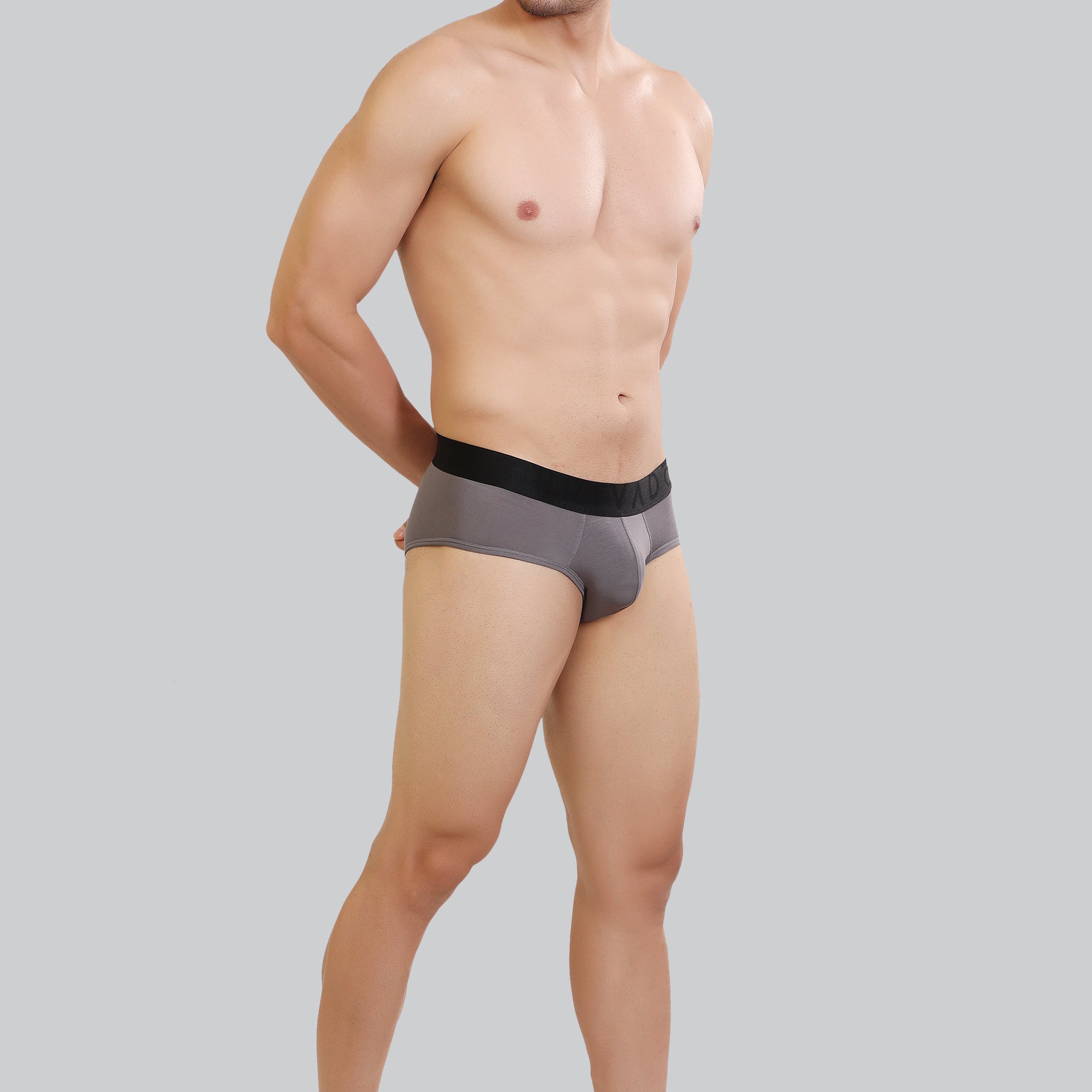 Plush Modal Briefs - Mineral Grey