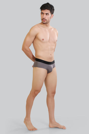 Plush Modal Briefs - Mineral Grey